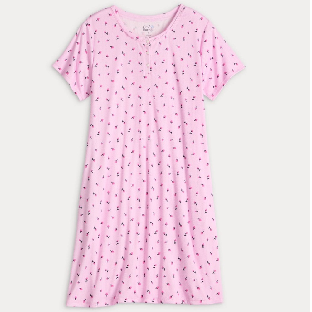 Rosebud Pointelle Sleep shirt nightgown - Picture 3 of 3